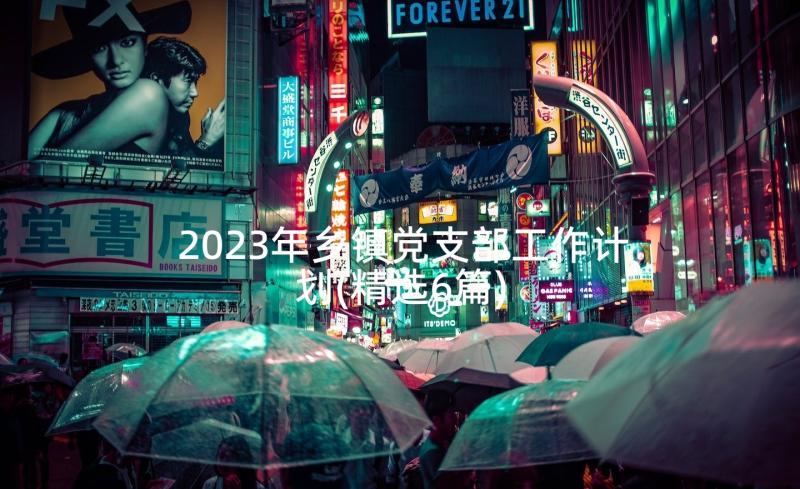 2023年乡镇党支部工作计划(精选6篇)