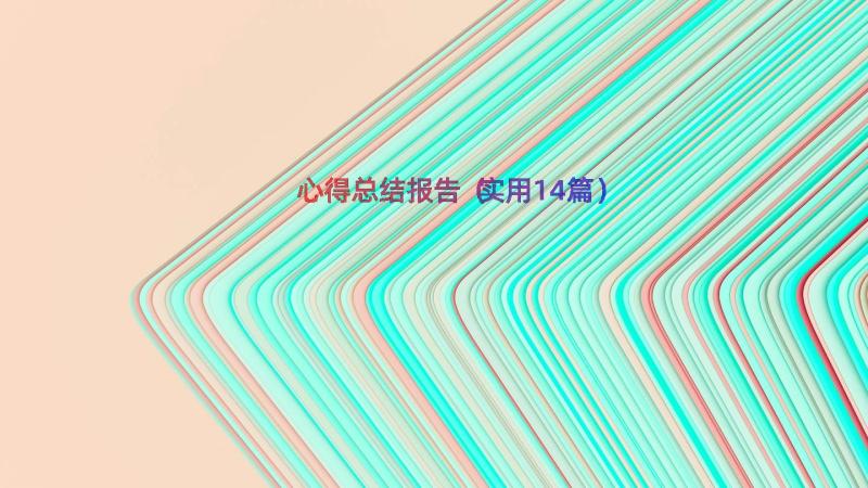 心得总结报告（实用14篇）