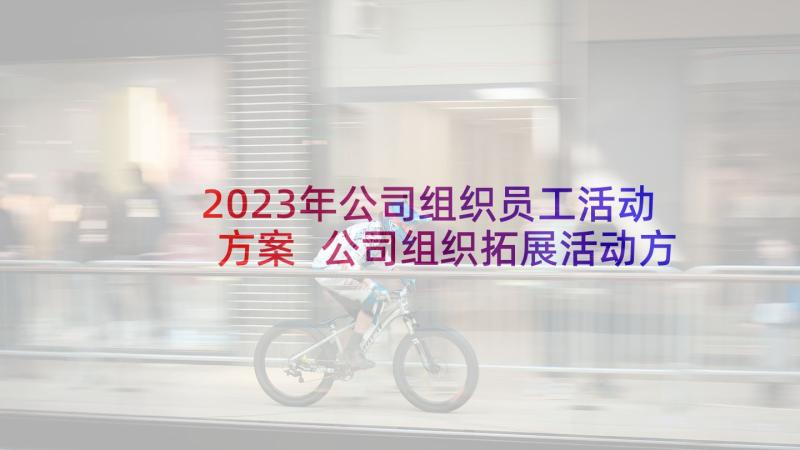 2023年公司组织员工活动方案 公司组织拓展活动方案(汇总9篇)