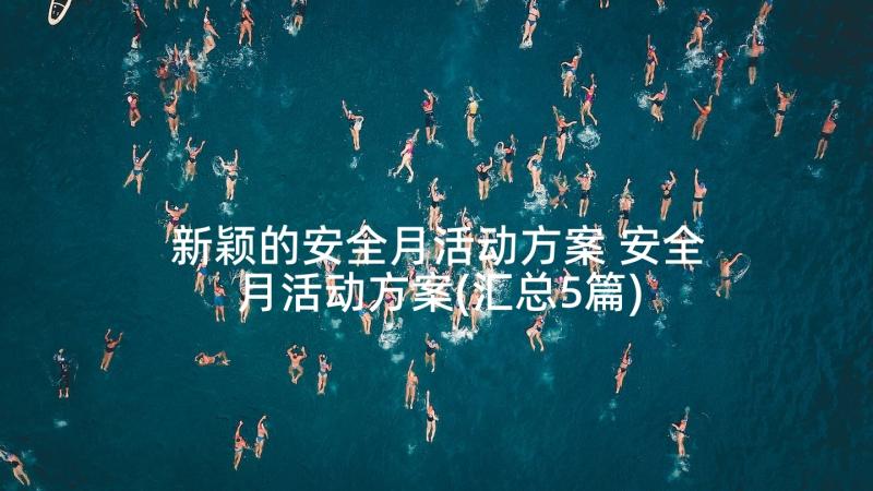 新颖的安全月活动方案 安全月活动方案(汇总5篇)