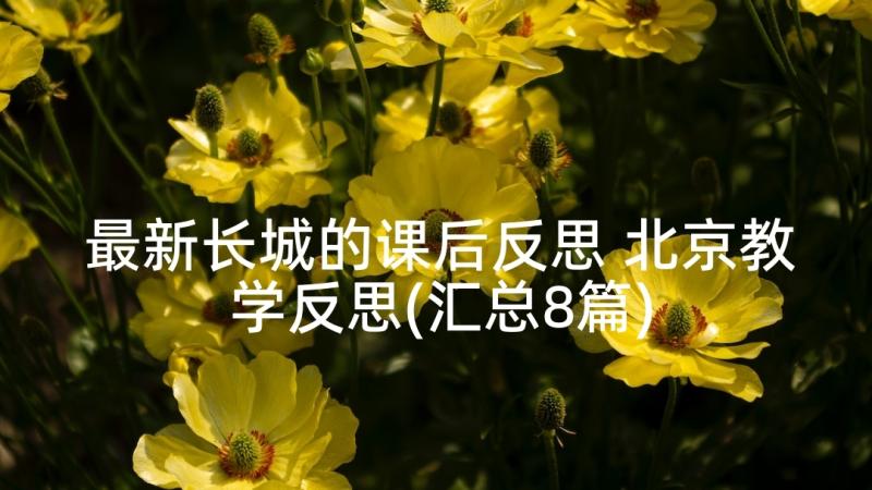 最新长城的课后反思 北京教学反思(汇总8篇)