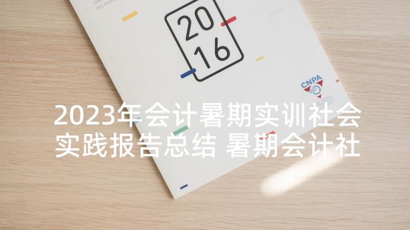 2023年会计暑期实训社会实践报告总结 暑期会计社会实践报告(模板5篇)