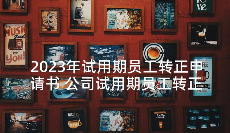 2023年试用期员工转正申请书 公司试用期员工转正申请书(优质10篇)