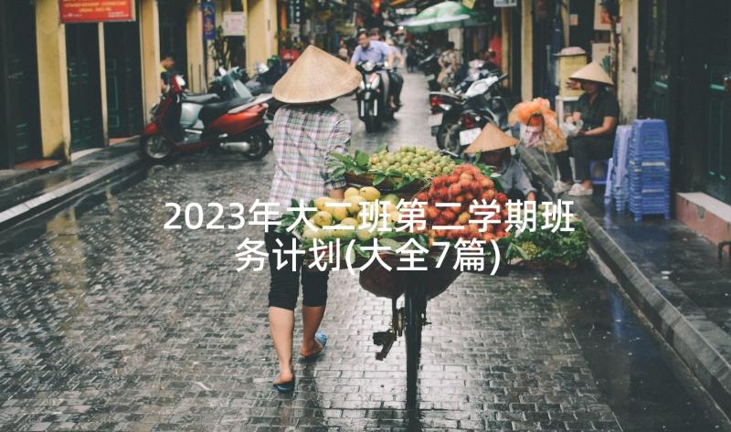 2023年大二班第二学期班务计划(大全7篇)