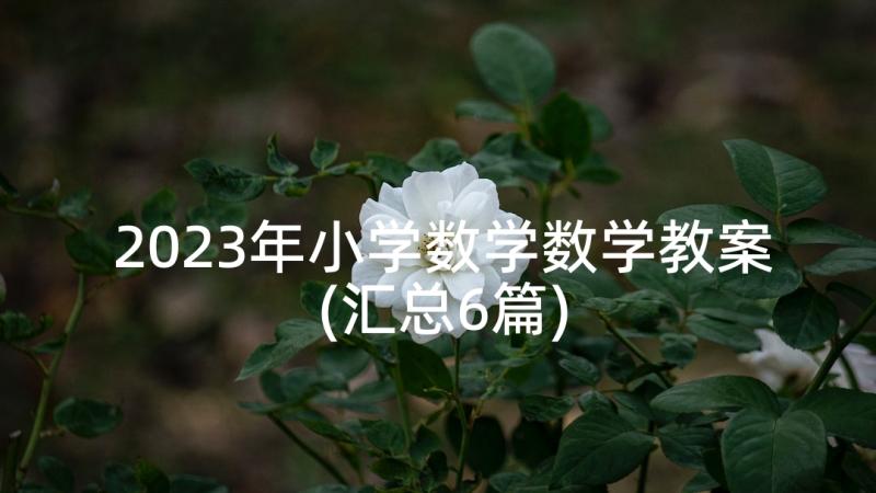 2023年小学数学数学教案(汇总6篇)