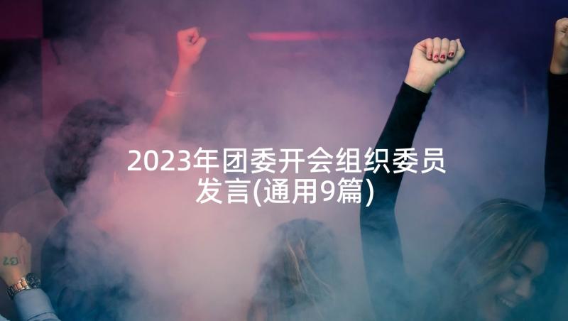 2023年团委开会组织委员发言(通用9篇)