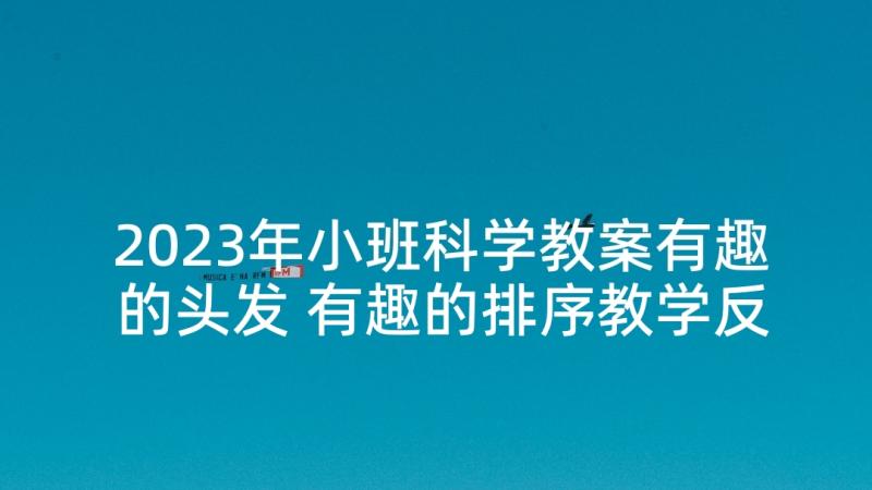 2023年小班科学教案有趣的头发 有趣的排序教学反思(精选10篇)