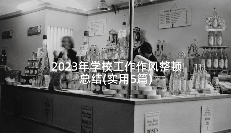 2023年学校工作作风整顿总结(实用5篇)