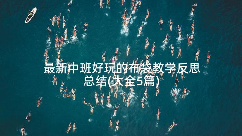 最新中班好玩的布袋教学反思总结(大全5篇)