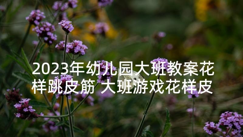 2023年幼儿园大班教案花样跳皮筋 大班游戏花样皮筋教案(汇总5篇)