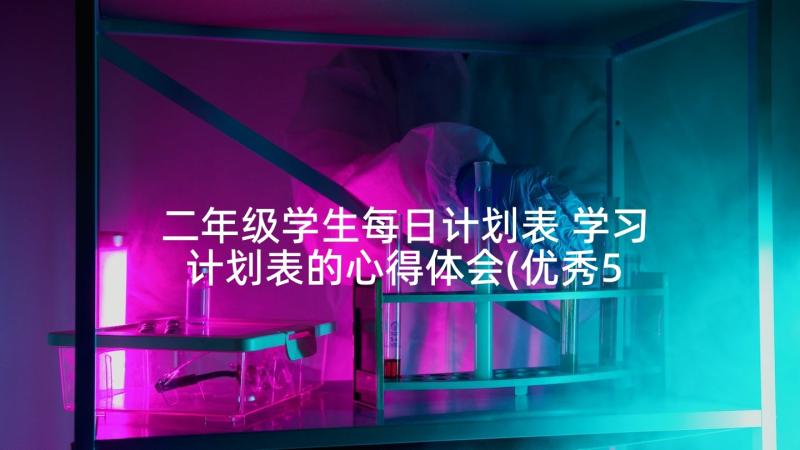 二年级学生每日计划表 学习计划表的心得体会(优秀5篇)