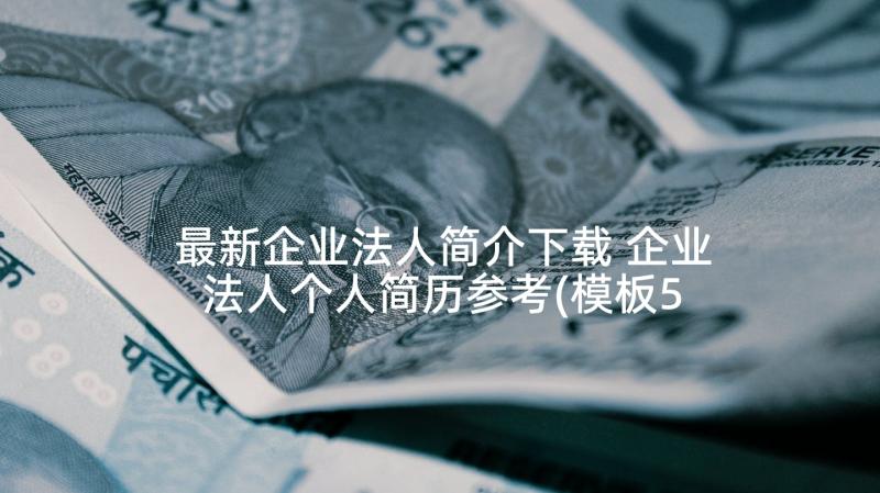 最新企业法人简介下载 企业法人个人简历参考(模板5篇)