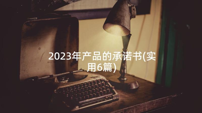 2023年产品的承诺书(实用6篇)