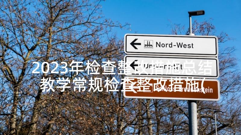 2023年检查整改措施总结 教学常规检查整改措施(模板7篇)