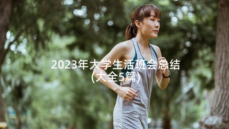 2023年大学生活班会总结(大全5篇)