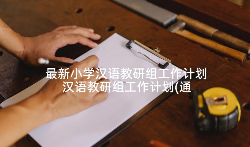 最新小学汉语教研组工作计划 汉语教研组工作计划(通用7篇)