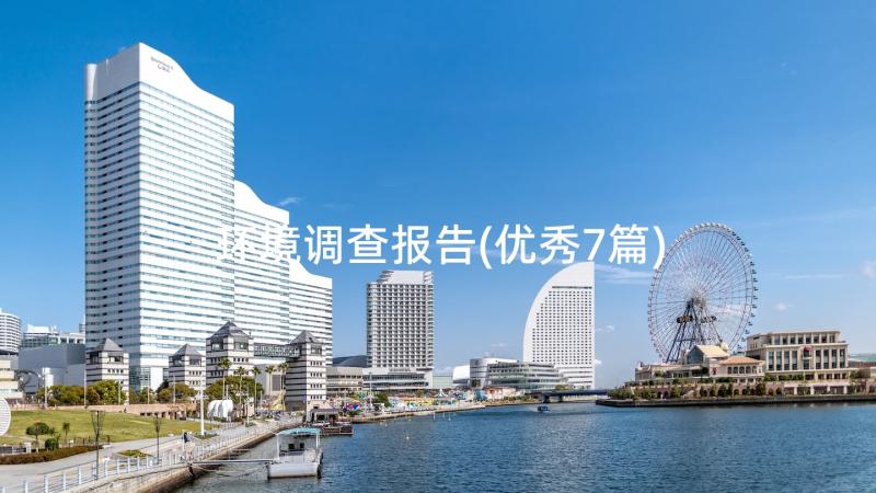 环境调查报告(优秀7篇)