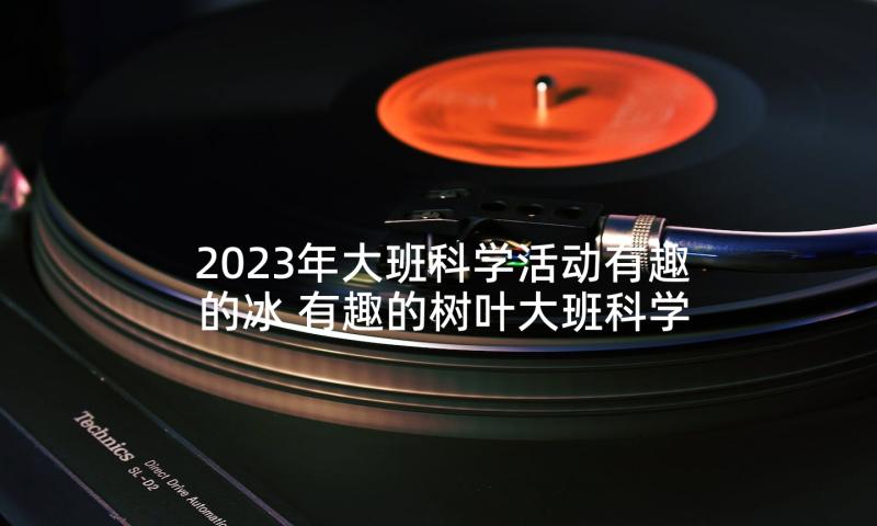 2023年大班科学活动有趣的冰 有趣的树叶大班科学活动教案(大全5篇)