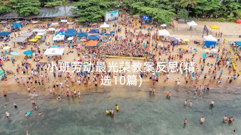 小班劳动最光荣教案反思(精选10篇)