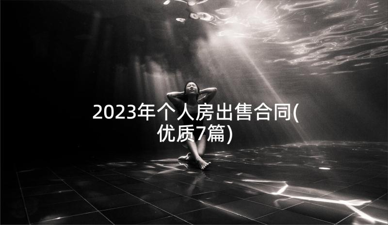 2023年个人房出售合同(优质7篇)