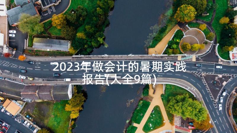 2023年做会计的暑期实践报告(大全9篇)