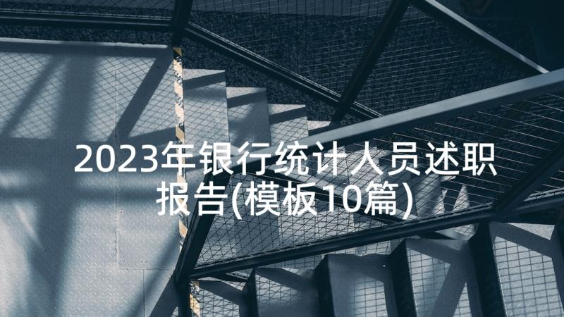 2023年银行统计人员述职报告(模板10篇)