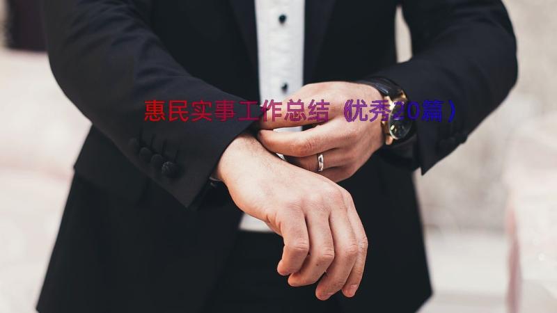 惠民实事工作总结（优秀20篇）