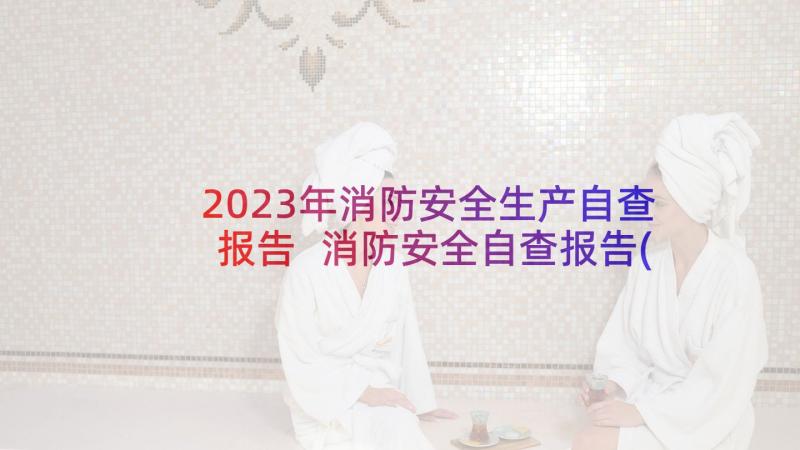 2023年消防安全生产自查报告 消防安全自查报告(汇总5篇)