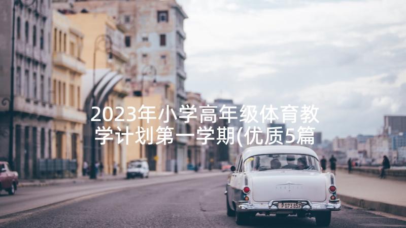 2023年小学高年级体育教学计划第一学期(优质5篇)