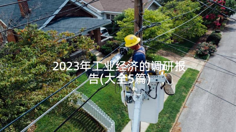 2023年工业经济的调研报告(大全5篇)