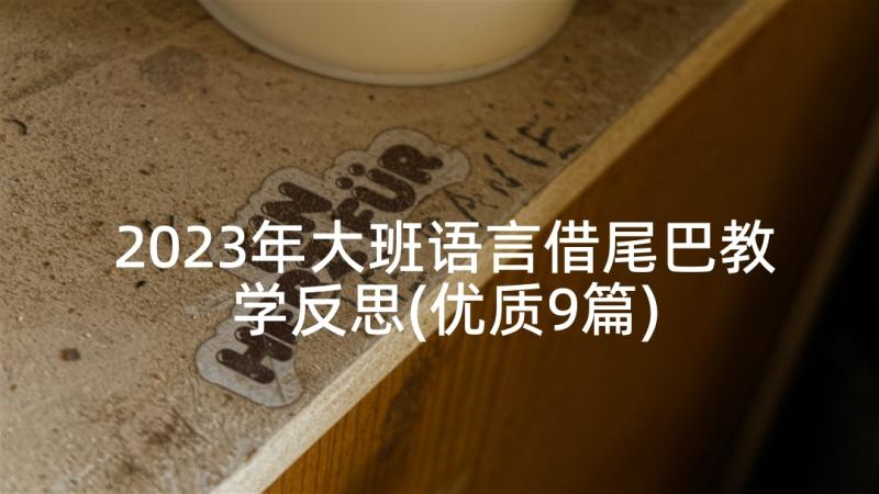 2023年大班语言借尾巴教学反思(优质9篇)