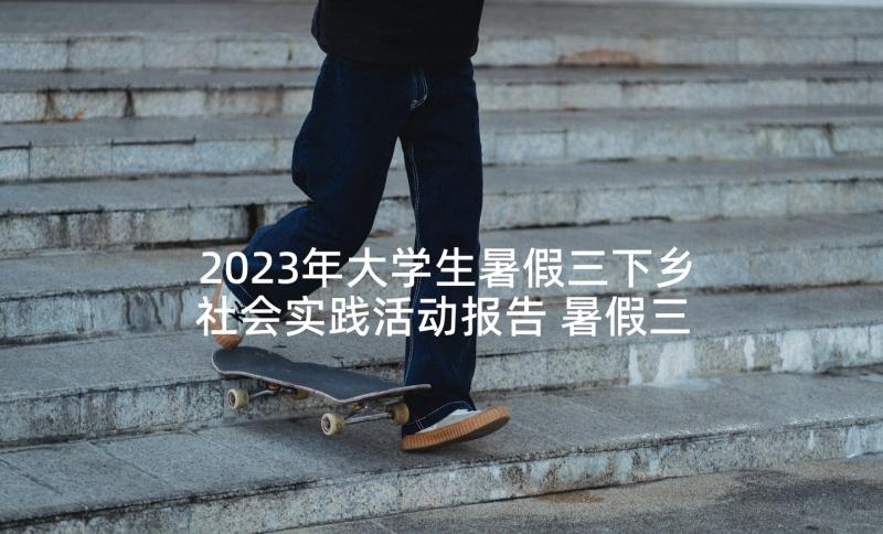 2023年大学生暑假三下乡社会实践活动报告 暑假三下乡社会实践活动总结报告(通用6篇)