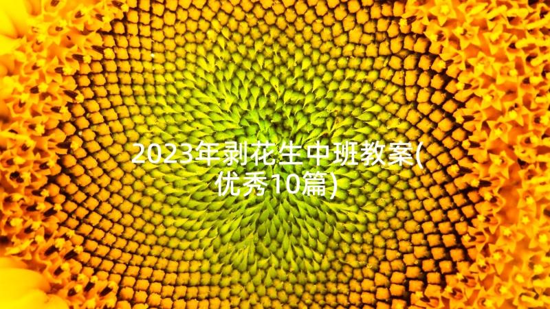 2023年剥花生中班教案(优秀10篇)