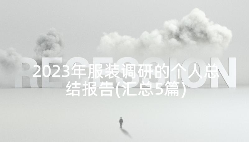 2023年服装调研的个人总结报告(汇总5篇)