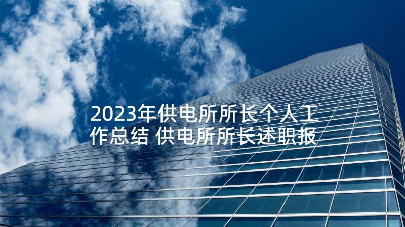 2023年供电所所长个人工作总结 供电所所长述职报告(模板6篇)