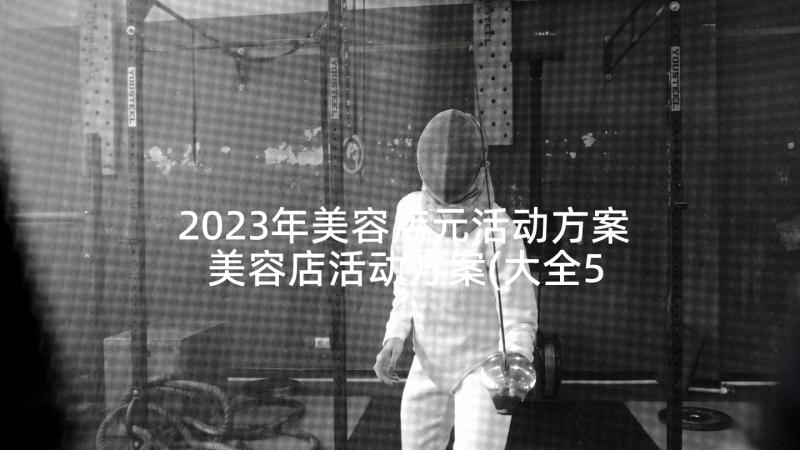 2023年美容店元活动方案 美容店活动方案(大全5篇)