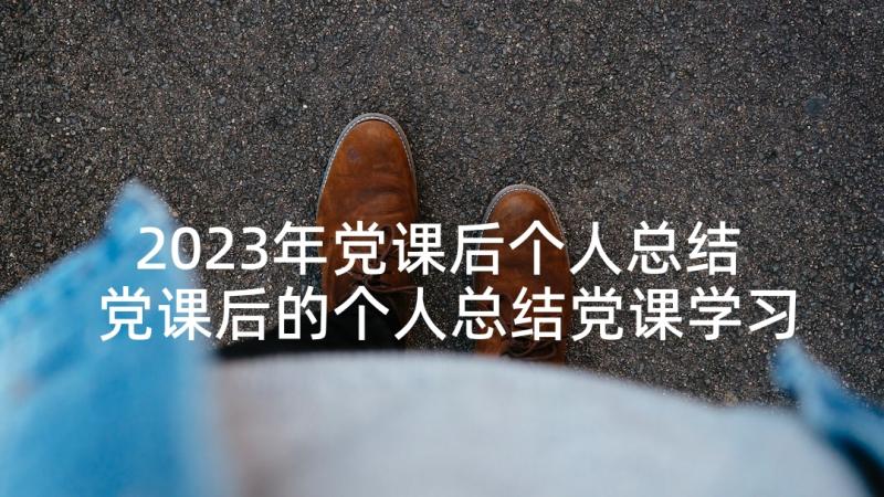 2023年党课后个人总结 党课后的个人总结党课学习个人总结(优秀5篇)