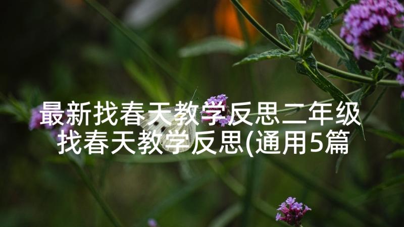 最新找春天教学反思二年级 找春天教学反思(通用5篇)