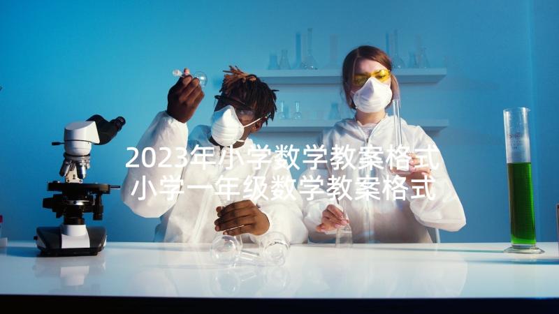 2023年小学数学教案格式 小学一年级数学教案格式(优质7篇)