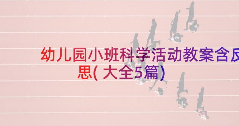 幼儿园小班科学活动教案含反思(大全5篇)