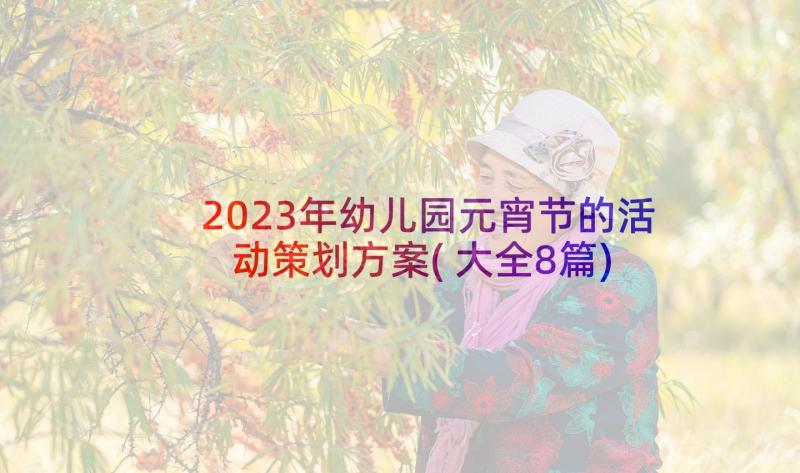 2023年幼儿园元宵节的活动策划方案(大全8篇)