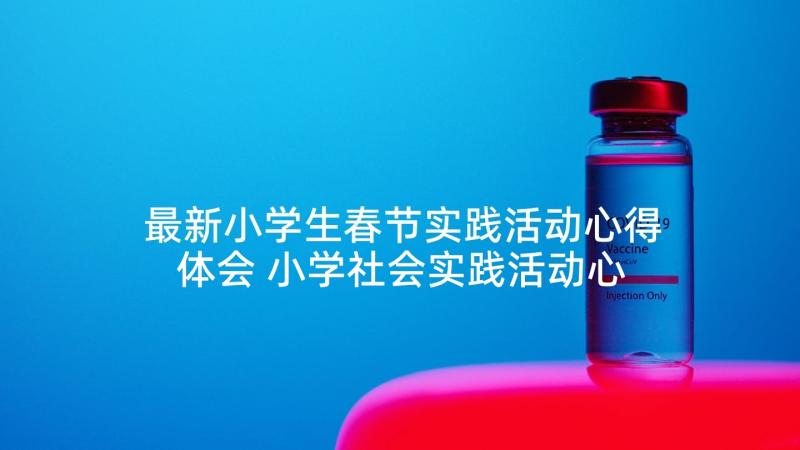 最新小学生春节实践活动心得体会 小学社会实践活动心得体会(模板6篇)