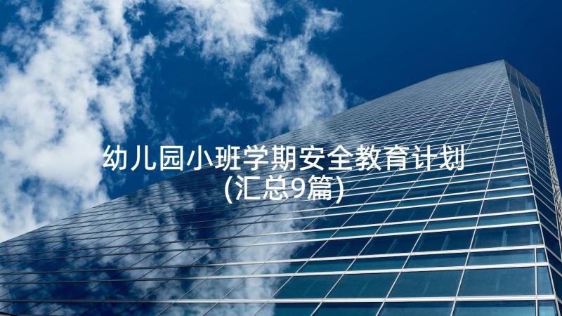 幼儿园小班学期安全教育计划(汇总9篇)