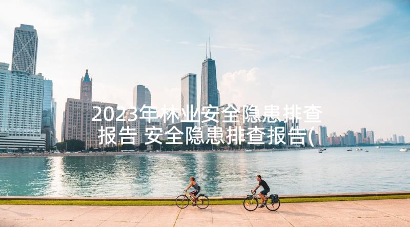 2023年林业安全隐患排查报告 安全隐患排查报告(精选8篇)