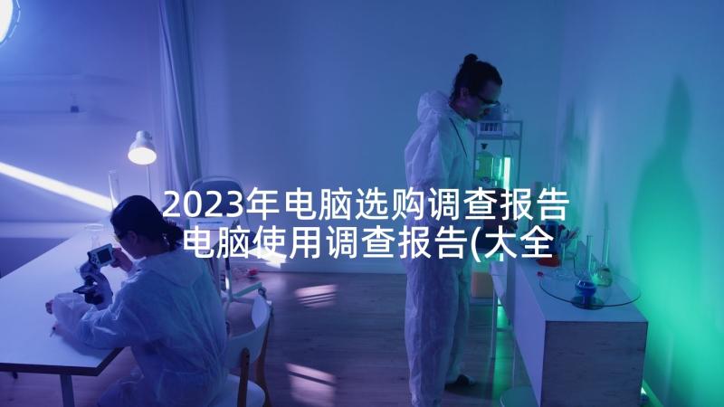 2023年电脑选购调查报告 电脑使用调查报告(大全5篇)