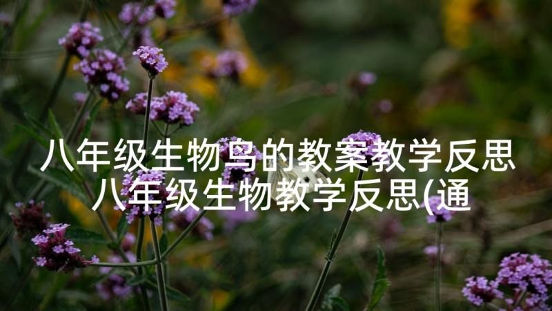 八年级生物鸟的教案教学反思 八年级生物教学反思(通用7篇)