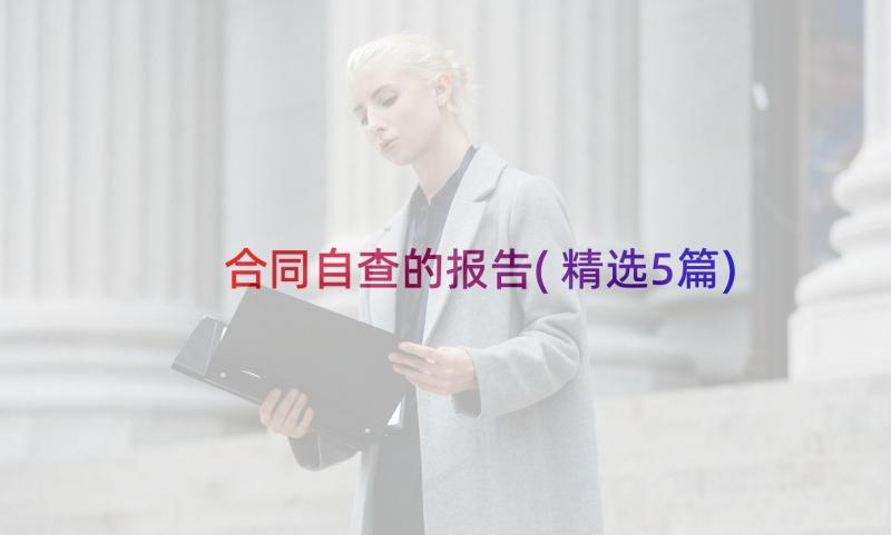 合同自查的报告(精选5篇)