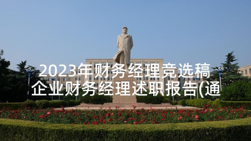 2023年财务经理竞选稿 企业财务经理述职报告(通用5篇)