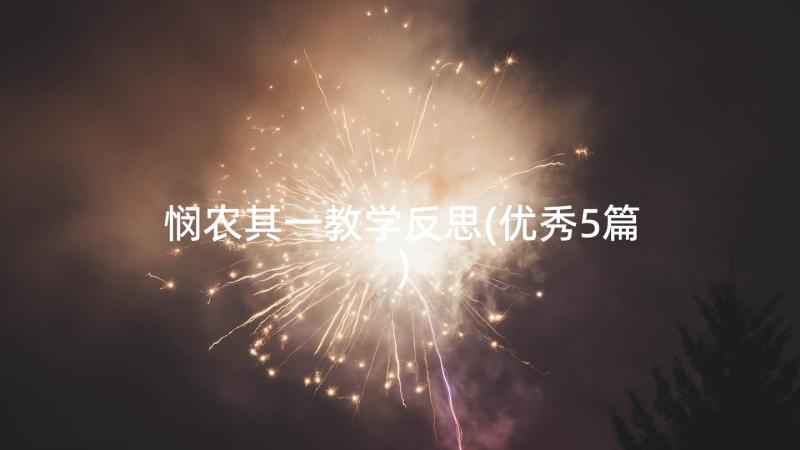 悯农其一教学反思(优秀5篇)