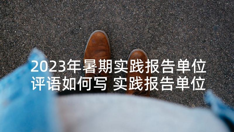 2023年暑期实践报告单位评语如何写 实践报告单位部门评语(大全5篇)